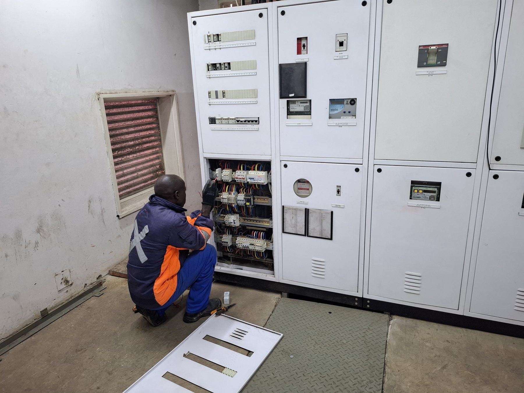 Main distribution board room at the shopping centre